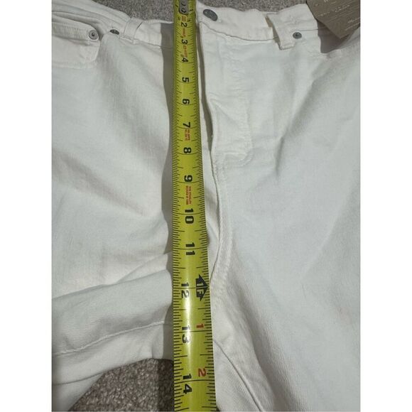 NWT New Madewell 90's Straight Crop Jeans Ivory Lighthouse Raw Hem Size 31 Women - Picture 13 of 13